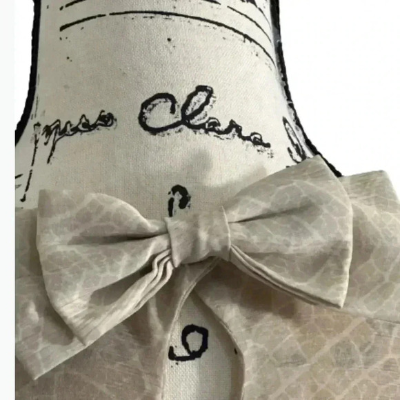 H&M DRESS SHIFT MIDI LONG SLEEVE SCOOP MECK TAN BONE CREAM SNAKE PRINT SIZE 10 - Picture 4 of 11